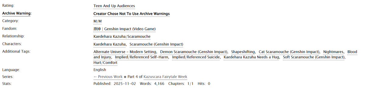 _lyraby_'s tweet photo. And here's my fic for day 7 of fairytale kazuscara week! This one was a blast to write, and honestly I'm so attached to this au I might write more LMAO but for now, I hope you enjoy! The l1nk is below <3

#kazuscara #fairytalekzscr https://t.co/lFeO74cewt