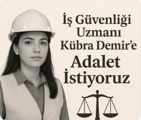 İş güvenliği uzmanlarının bağımsız, tarafsız ve güvenceli bir yapıya kavuşturulmasını istiyoruz.
Kübra Demir masumdur. 
#iguiçinadalet <a href="/isggmmedya/">İş Sağlığı ve Güvenliği Genel Müdürlüğü</a> <a href="/csgbakanligi/">T.C. Çalışma ve Sosyal Güvenlik Bakanlığı</a> <a href="/isikhanvedat/">Prof. Dr. Vedat Işıkhan</a>