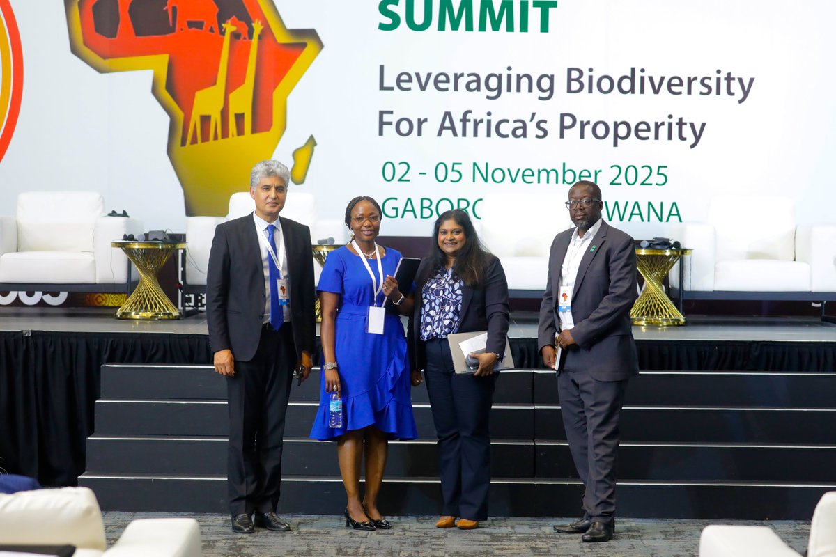 <a href="/KAZATFCA/">Kavango Zambezi Transfrontier Conservation Area</a>  joined the 'Transboundary Conservation Initiative' session exploring how cross-border biodiversity management boosts connectivity, resilience &amp; development at the Africa Summit.
Dr. Nyambe shared insights on empowering IPLCs, women &amp; youth for conservation outcomes.