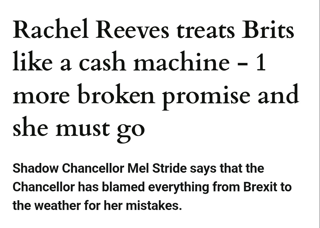 If Rachel Reeves raises taxes again, she must go.

My words in today's <a href="/Daily_Express/">Daily Express</a> 👇🏻