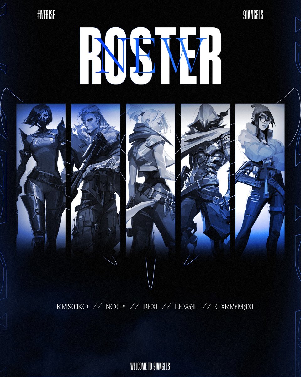 Roster Announcement — 91Angels Uprising 🪽
We’re proud to officially present our 91Angels Uprising roster!

✦<a href="/CxrryMaxi/">CxrryMaxi</a>
✧<a href="/nocyofficial/">Nocy</a>
✦<a href="/Bexi_MT/">Bexiii</a>
✧<a href="/lewalfps/">lewal</a>
✦@krischkovlr

Management:
✦<a href="/_agyhX_/">Max</a> [Coach]
✦<a href="/Philip20811/">Philip</a> [Manager]

The UPRISING begins.
#91Angels #Uprising