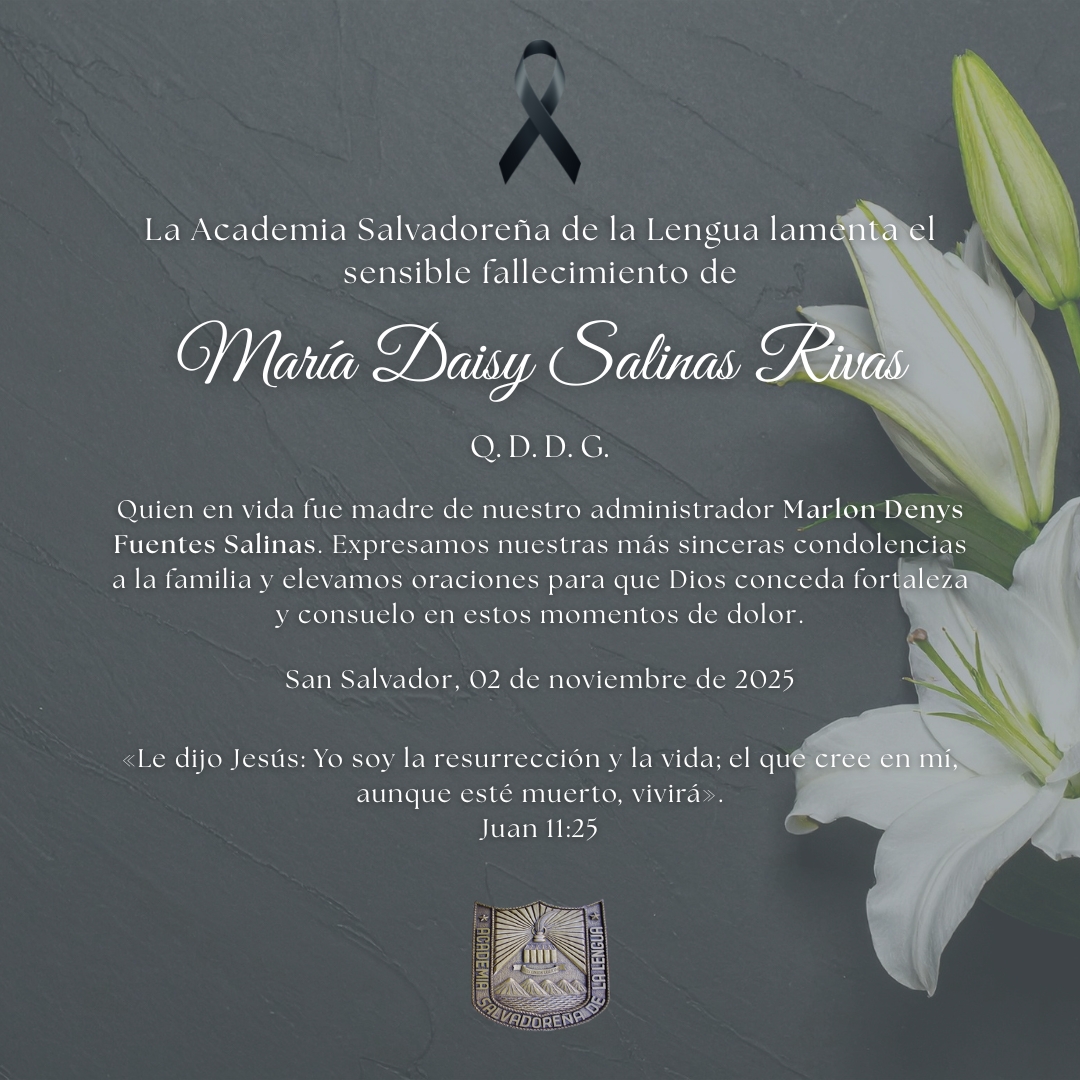 Academia Salvadoreña de la Lengua (@academia_sl) on Twitter photo 