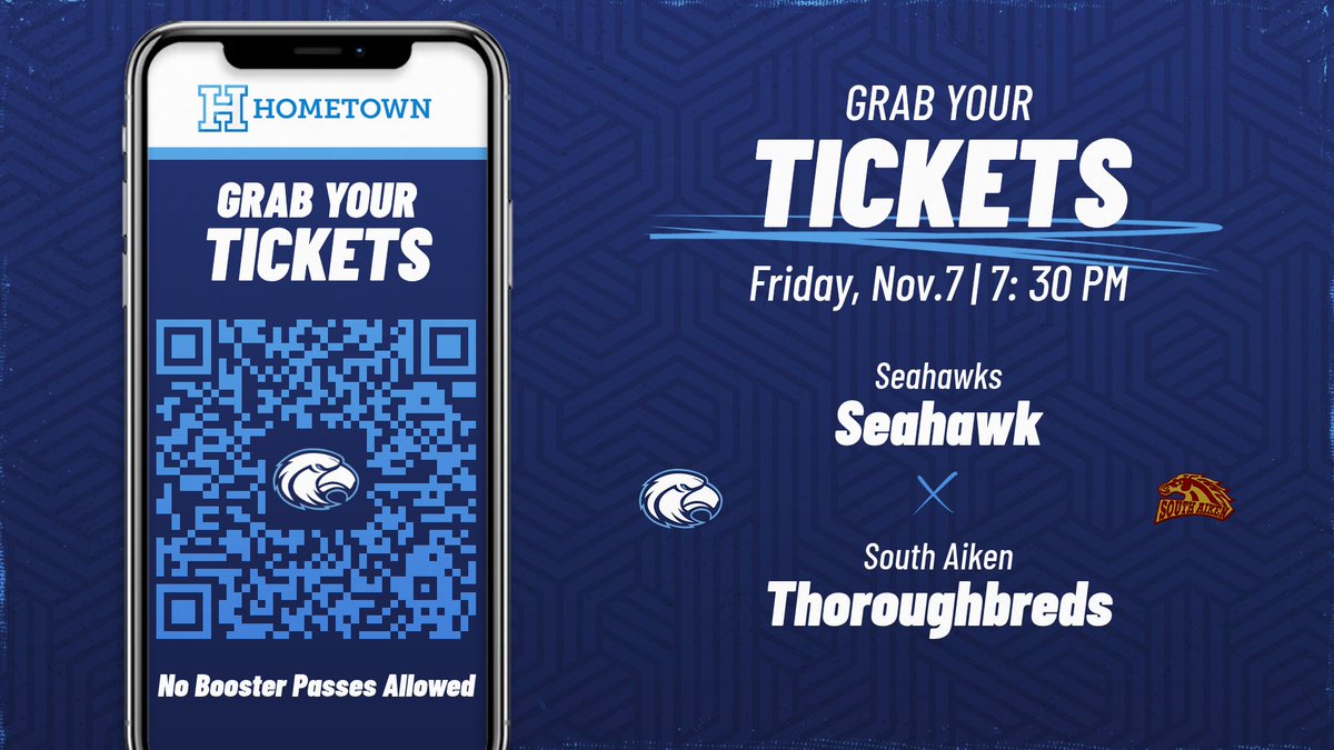 hhihsathletics's tweet image. Seahawk Nation, it&apos;s time to soar! 🎟️ Grab your tickets for the showdown against South Aiken this Friday at 7:30 PM! Let&apos;s pack the stands! 🦅 #Seahawknation