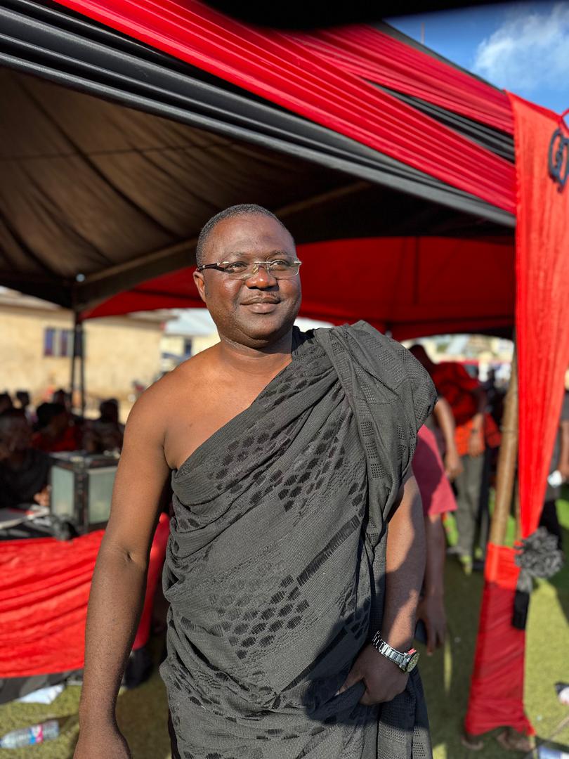 JBFor2028's tweet photo. Hon. Simon Ampaabeng Kyeremeh, together with the wife of the NDC National Chairman, leaving the funeral grounds of the Bono Regional Vice Chairman’s late father.
#Berekumeastndc https://t.co/8lmJsBlEJi