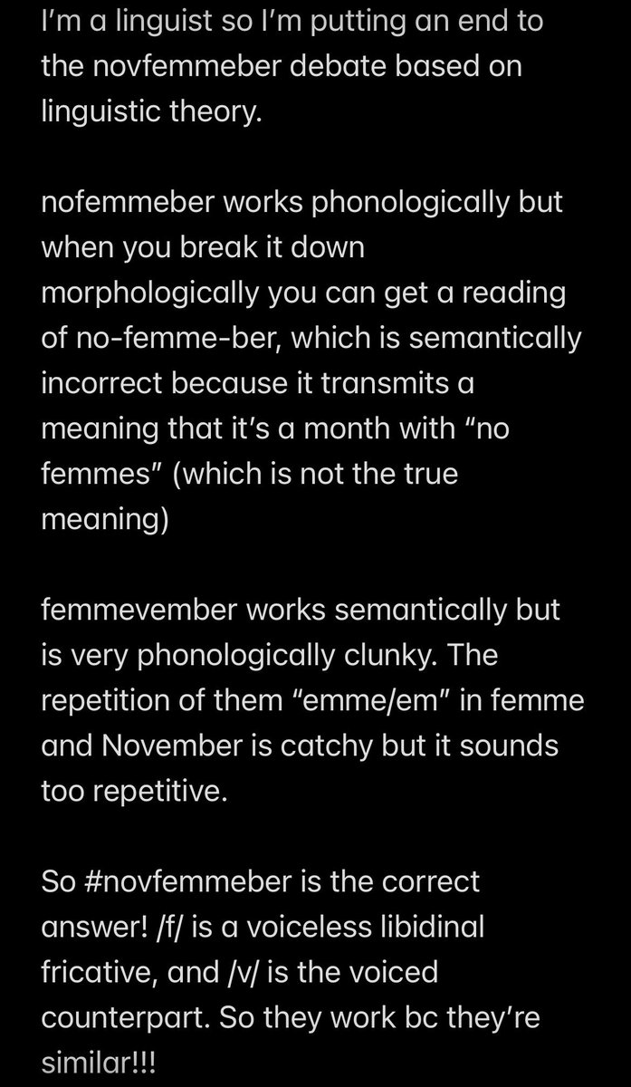 stsapphic's tweet image. IMPORTANT #novfemmeber NOTICE