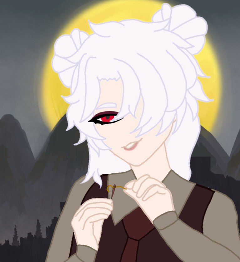 Stage two of my #vampiressmp oc, his name is Nyxin and he's a tailor