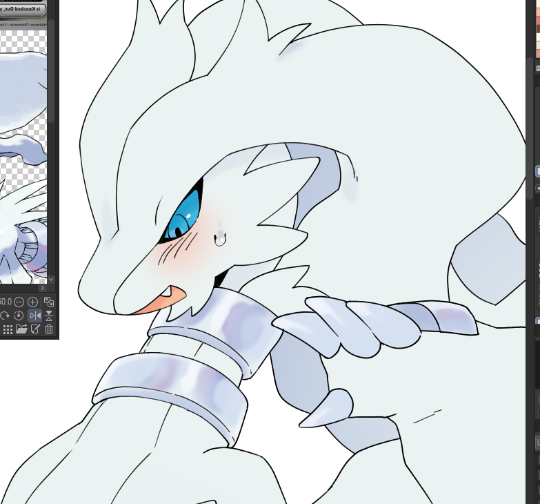 fekaiiki's tweet image. awesome reshiram TF im working on rn