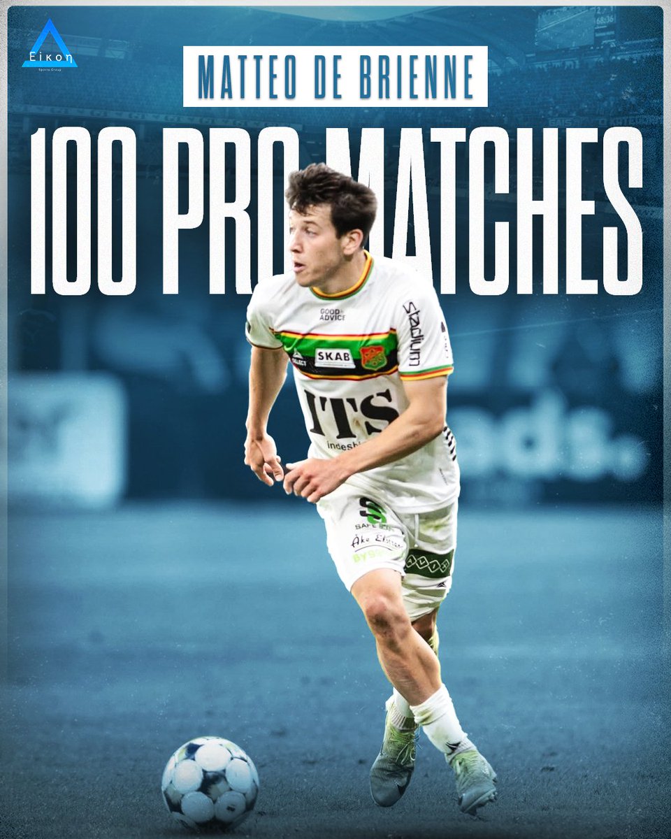 - 𝟏𝟎𝟎𝐭𝐡 𝐏𝐫𝐨 𝐌𝐚𝐭𝐜𝐡 𝐟𝐨𝐫 𝐌𝐚𝐭𝐭𝐞𝐨 𝐝𝐞 𝐁𝐫𝐢𝐞𝐧𝐧𝐞 - 💯

We would like to congratulate Matteo de Brienne on his 100th pro appearance!

Matteo appeared in 44 matches with <a href="/ValourFootball/">Valour FC</a>, 31 with <a href="/atletiOttawa/">Atlético Ottawa</a>, and today makes his 25th appearance with <a href="/GAIS_SE/">GAIS</a>.