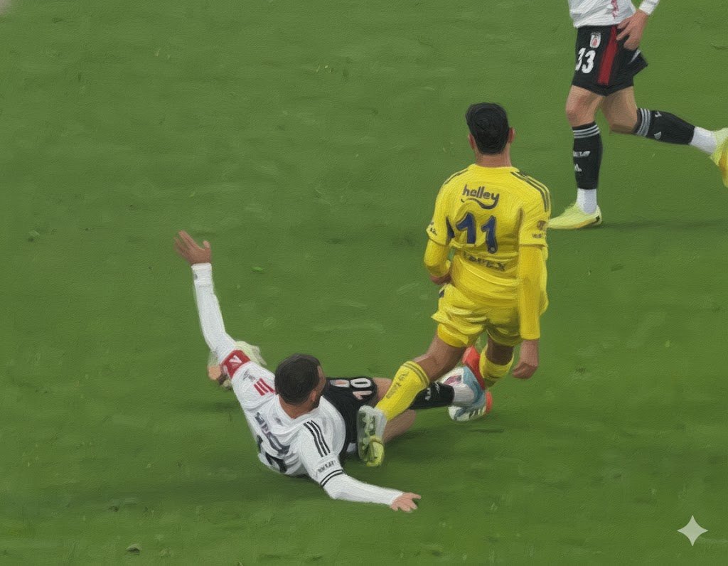 Rakibin güvenliğini tehlikeye atma nedeniyle Kırmızı Kart. Doğru VAR müdahalesi.

#BJKvFB