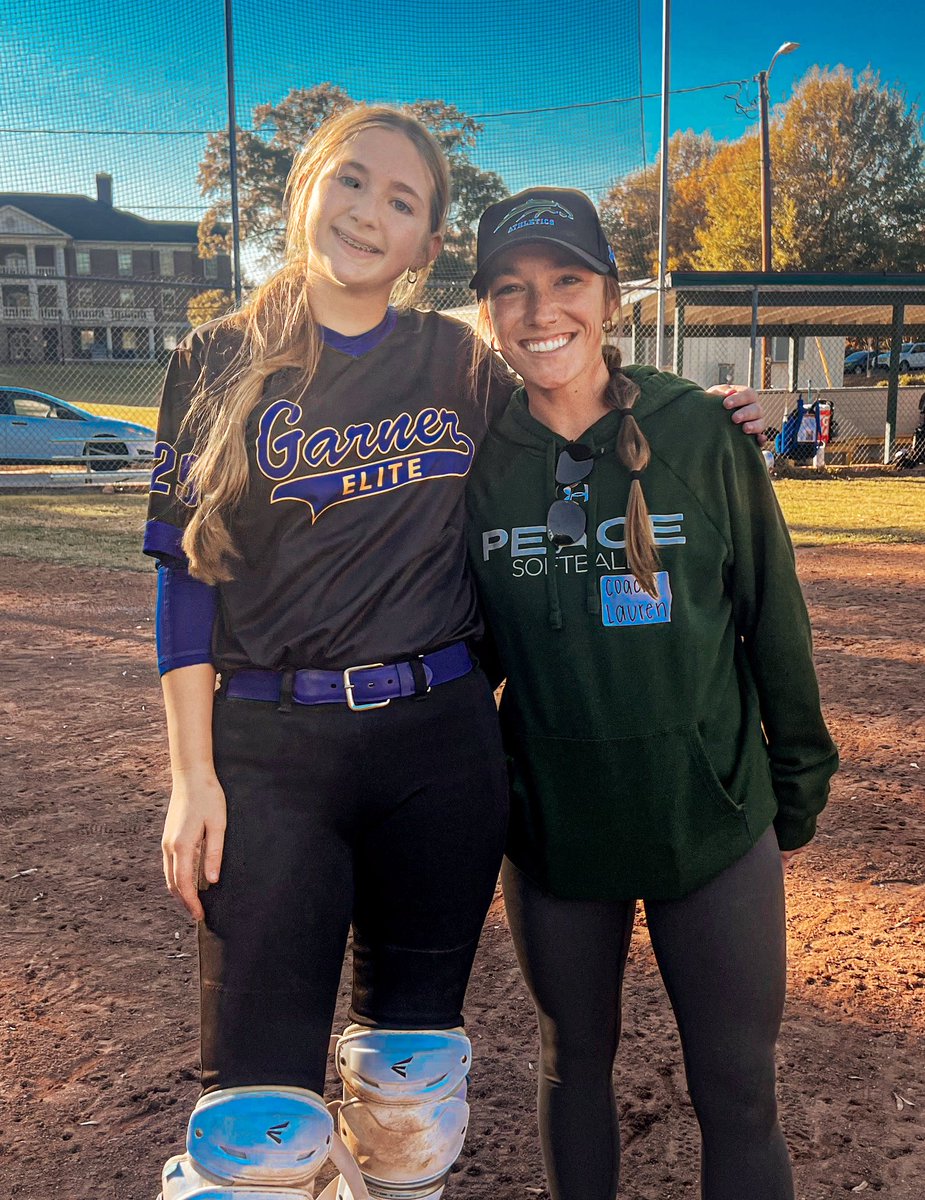 BIG THANKS to Coach Lauren and the <a href="/GoPeaceSoftball/">WPU Softball</a> team for a great camp yesterday. I had a great time getting some reps in with y’all! 

<a href="/garnerelite06/">Garner Elite 06 Showcase</a>