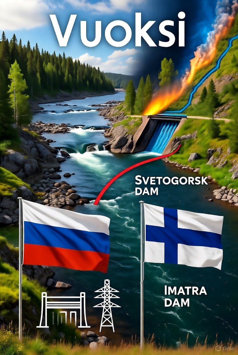geogeolite's tweet image. 🌐🇷🇺🇫🇮 Russian energy strike to the heart of Finland: The end of the Vuoksi era and the shadow of the Cold War.

On Sunday morning, as Europe woke up to the cold November light, another signal of escalating tensions came from Moscow:
Russia has officially canceled a long-standing…