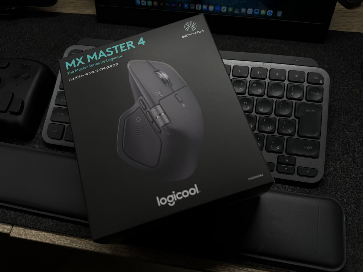 MoRi_Coding's tweet image. 駆け出しの頃から5年以上愛用しているマウスの最新モデル【MX Master 4】がついに出たので早速購入

商品価格が2万円でお高いですが、発売前からの追加機能の情報により、効率アップで年収100万円以上は上がると予想される代物

追加されるボタンに割り振るキーは1000億年前から決めている