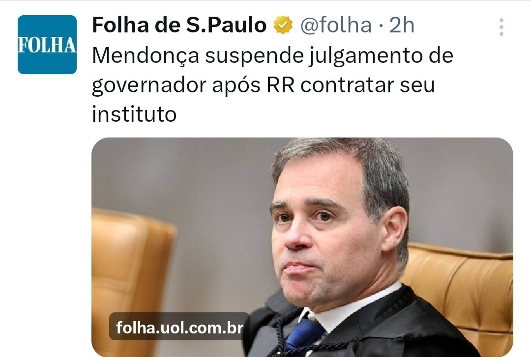 Se fosse o Alexandre de Moraes barrando investigação contra governador de esquerda estariam pedindo ao Trump para jogar bomba no Brasil.