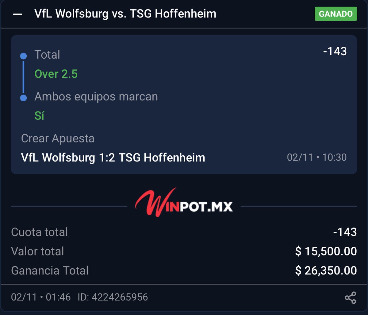 COBRAMOOOOOS LA APUESTA FUERTE DEL DIA CAMINANDOOOOO✅✅✅✅✅✅✅

EL REY DE LA BUNDESLIGA LO HA VUELTO A HACER!! 5 de 5 ESTA SEMANA!!🇩🇪👑👑

VAMOS 11 APUESTAS FUERTES AL HILO, ESTOY EN OTRO MALDITO NIVEL👑🫵🏿

VAMOOOOOOOOS!! QUIENES GANARON CONMIGO OTRA VEZZZ❤️👀