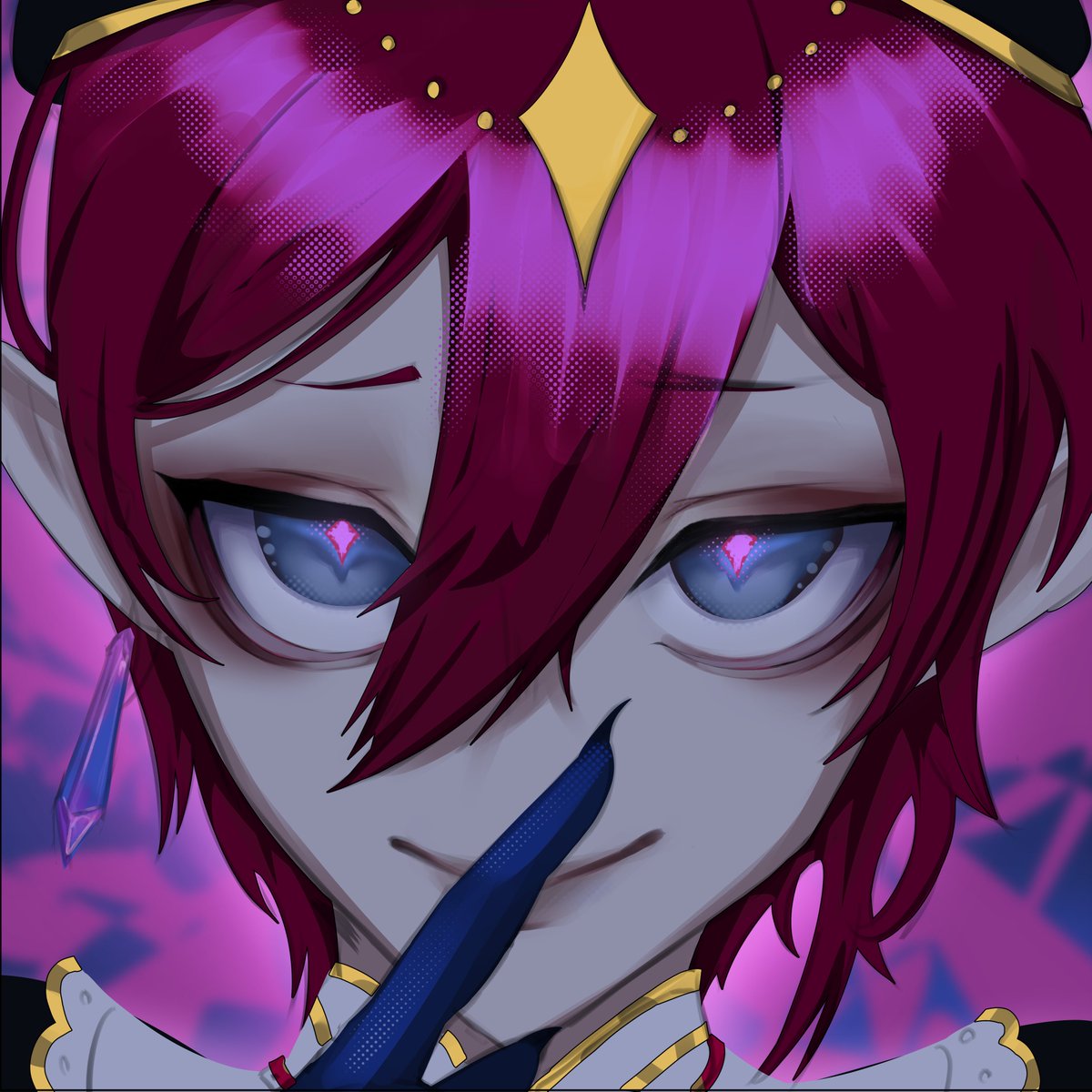 Scrypt1dVT's tweet image. 🍀Birthday icon art for the most unholy birthday boy @KyotaroVT
