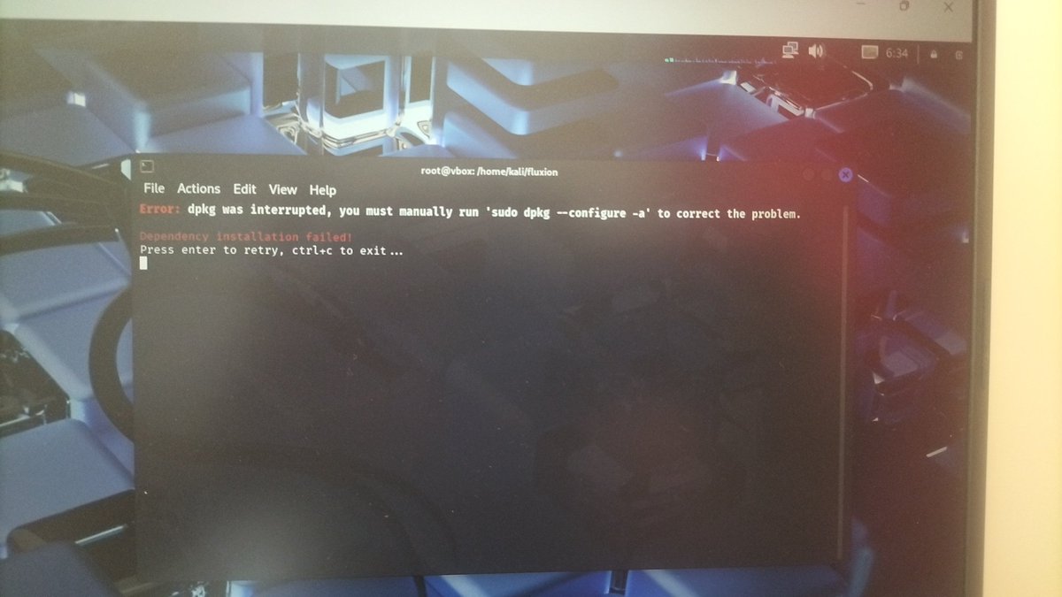 CanNn_91's tweet image. Apt upgrade yazinca ve araçlar yükleyince bu hatayi veriyor nasil düzeltilir yardımcı olursanız sevinirim 
#kali #linuxcommands #siberguvenlik #CyberSecurity