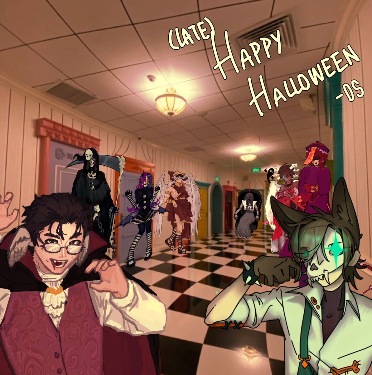 daily_strength_'s tweet image. day 60 - #strengthtober day 31
happy halloween! here the collab for all the strengthers that hunted down the admins. 😭

#honeydewmelenfanart
#itsnoobfanart
#falcunofanart
#somethingbluefanart
#hokisalemfanart