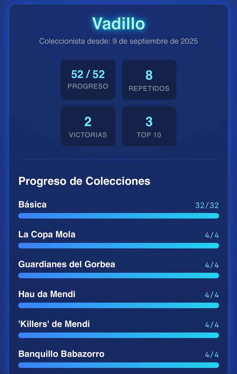 Victoria y colección completada 💪🥳 <a href="/CromosGloriosos/">Los Cromos del Glorioso</a>