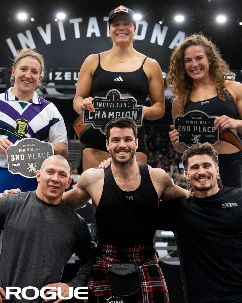 RogueFitness's tweet photo. Congratulations to our 2025 #rogueinvitational Individual podium finishers!
Rewatch every event: https://t.co/dZZgTWehls
#ryourogue https://t.co/v1KUXxyel4
