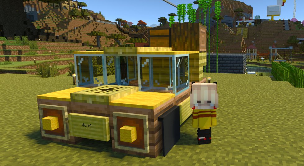 dadasuke_craft's tweet photo. A鯖ワールドの放置専用車両！
作った頃はRTX使えなかったら、新鮮すぎるｗ
しかも意図してないのにこのスキンと同じ色合いでしたｗ
＃A鯖写真館
#RTX https://t.co/FK0ff7whdU