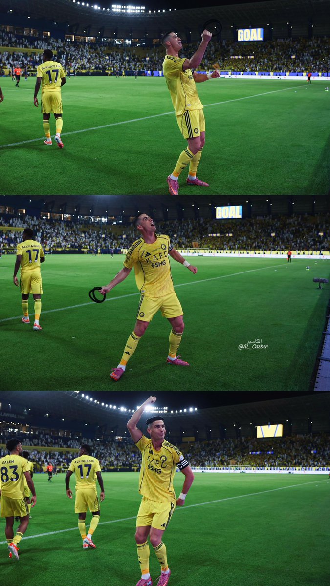 كريستيانو ( شاش ) ولبس العقال وقام يلعب العرضة السعودية.

يعجبني اهتمامه بالثقافة السعودية، لدرجة أنه يفهم ويتجاوب مع التفاصيل الدقيقة جداً.. شخصية رهيبة 💙💛

وان شاء الله يحقق الدوري الموسم هذا 🏆