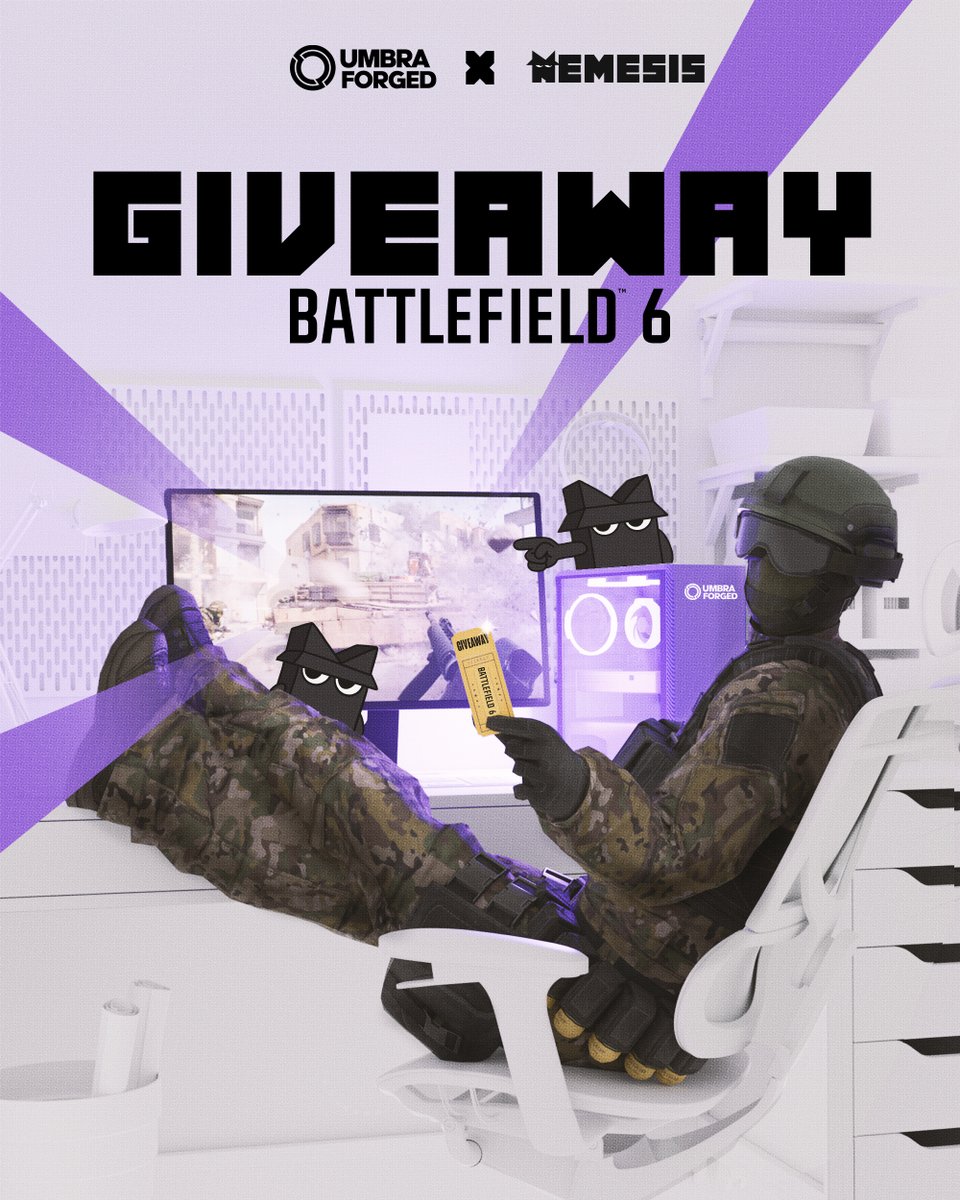 nmss_gg's tweet photo. 🚨BF6 GIVEAWAY!🚨 

In collaboration with UMBRAFORGED, we’re giving away a Battlefield 6 game code to one lucky fan! Mechanics are simple:

1️⃣  FOLLOW @UmbraforgedPCs &amp; @nmss_gg
2️⃣  RT and LIKE this tweet
3️⃣  REPLY why you deserve to win

#WeAreNem #BF6 https://t.co/p4fCnMsVwk