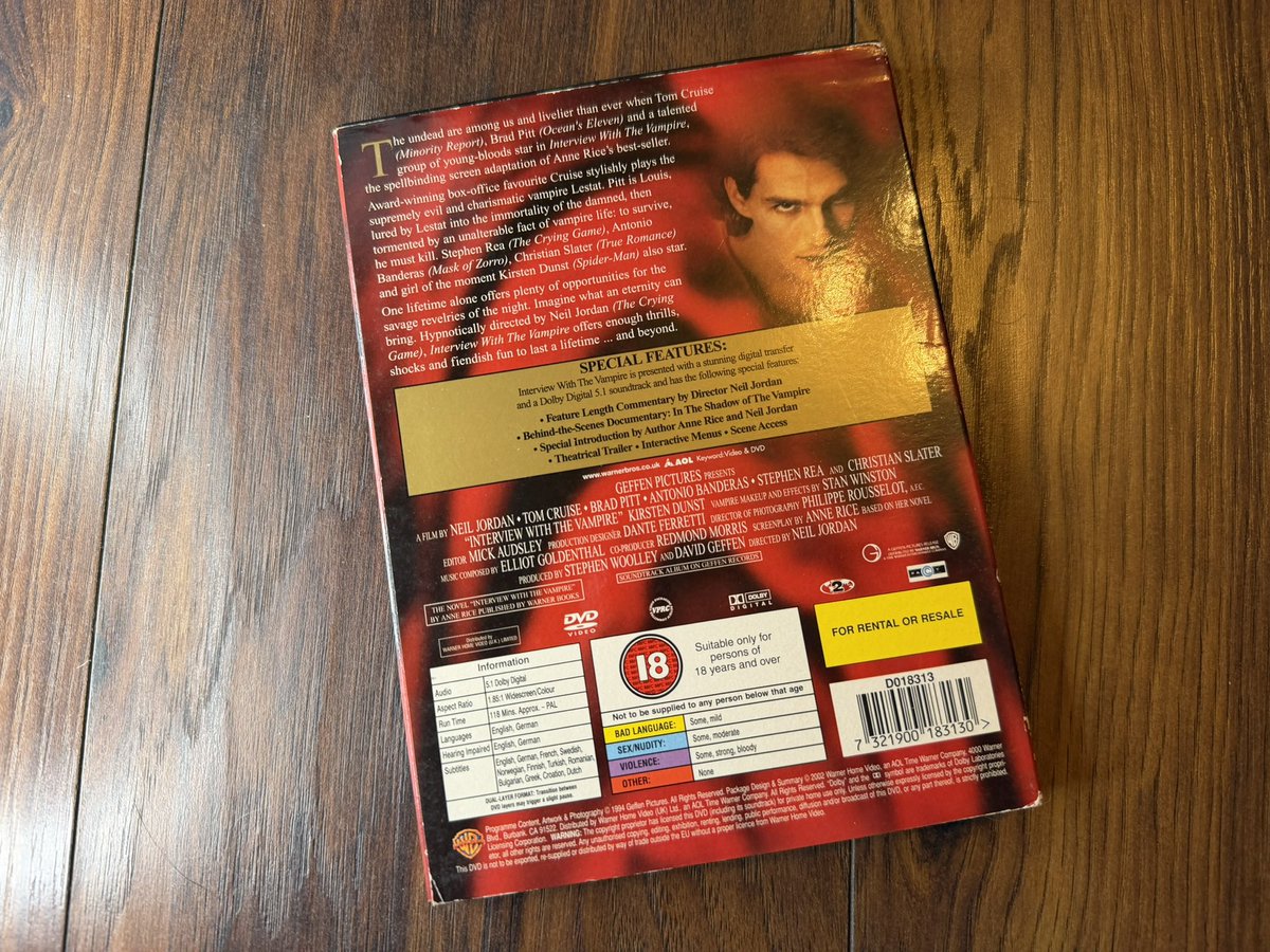 the4kCollectivE's tweet photo. Here’s another slip covered snapper case (snap case) that we got here in the UK. This is the last I can find (for now)

#SnapCase #SnapperCase #DVD #PhysicalMedia #InterviewWithAVampire https://t.co/iqdkfP2ZWf