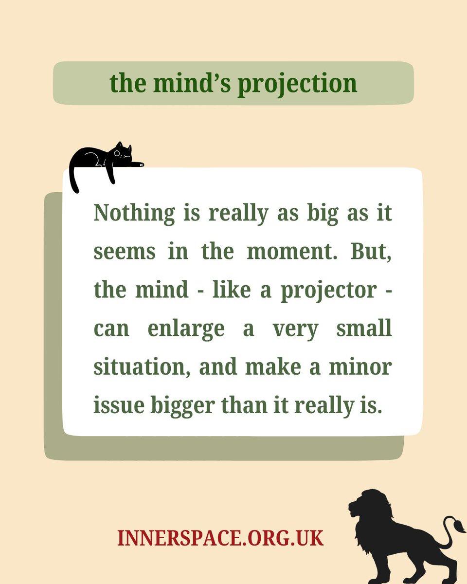 inner_space's tweet image. Before you project your thoughts, remind yourself: Nothing is really as big as it seems in the moment. Stop the mind’s projection and you’ll put things into perspective and see things more clearly.

innerspace.org.uk

#mindset #thoughtoftheday #ChallengeChallenge