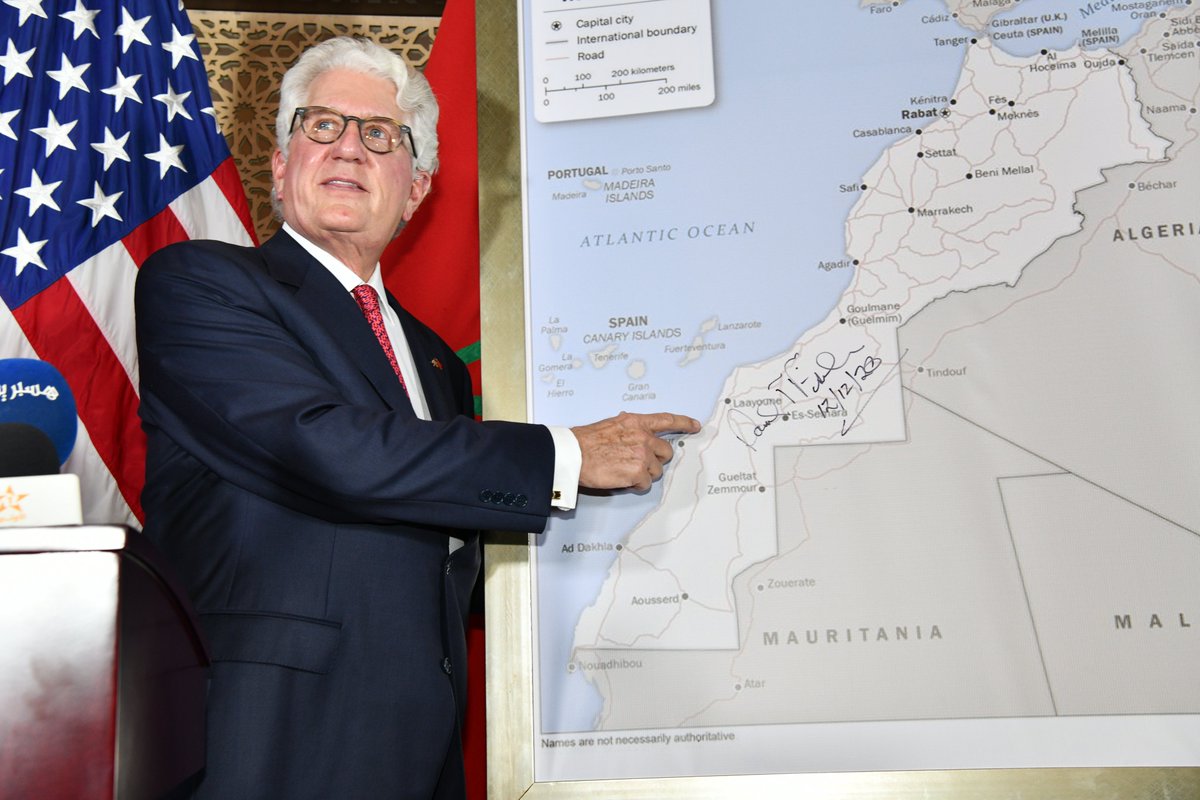 The United Nations Security Council, with a historic vote, supports the United States, and the Kingdom of Morocco’s position of autonomy over the Western Sahara.  Again, this is historic.  Congratulations to HM King Mohammed VI and the Kingdom of Morocco.  There is still much to