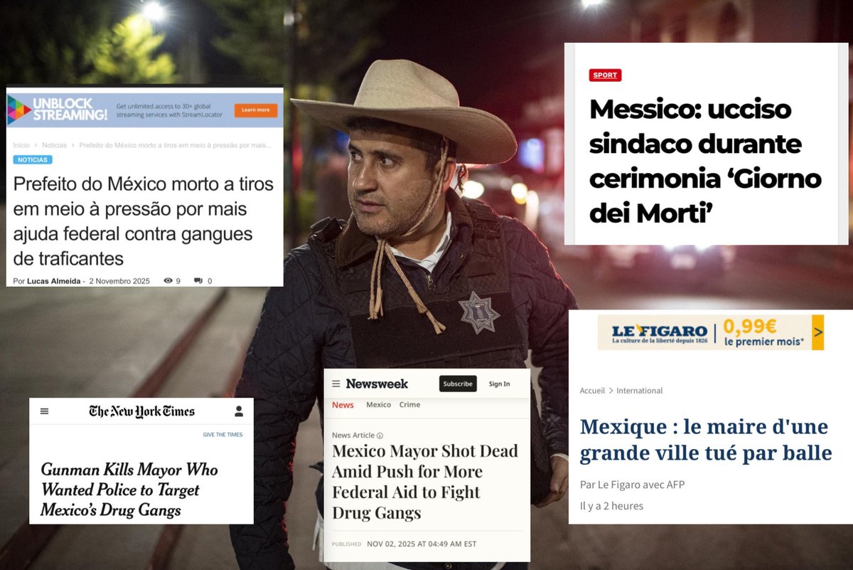 Indie5051's tweet image. El asesinato de Carlos Manzo vuelve a poner a México en la prensa internacional