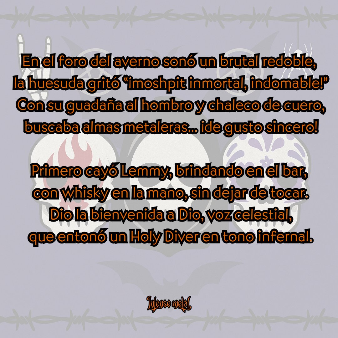 intensemetal666's tweet image. 💀🔥 Día de Muertos 🔥💀

En el altar de Intense Metal no hay silencio, hay riffs, solos y gritos que resuenan más allá del Mictlán.

#IntenseMetal #DíaDeMuertos #Calaverita #Metal #HeavyMetal #DeathMetal #BlackMetal #ThrashMetal #DoomMetal #Mictlán #MetalIsForever #MetalHead