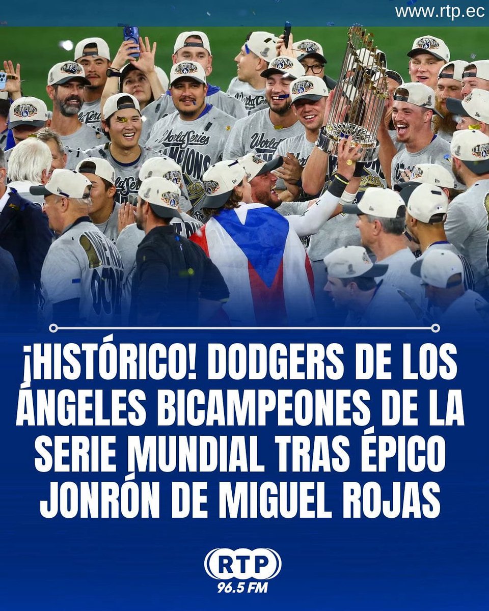 Con una actuación decisiva del venezolano Miguel Rojas y del japonés Yoshinobu Yamamoto, los Dodgers de Los Ángeles derrotaron 5-4 a los Azulejos de Toronto en la undécima entrada, asegurando el bicampeonato consecutivo en las Grandes Ligas.

Yamamoto, elegido MVP, silenció a los