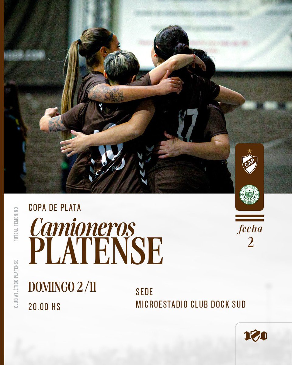 caplatense's tweet photo. [Futsal] #Femenino # AFA #CopadePlata 🏆

⏭️ Las Calamares visitarán hoy a Camioneros por la segunda fecha del certamen. 

👊🏼 ¡A por todo!

#SiemprePlatense🤎 https://t.co/GA1TpvQvyG