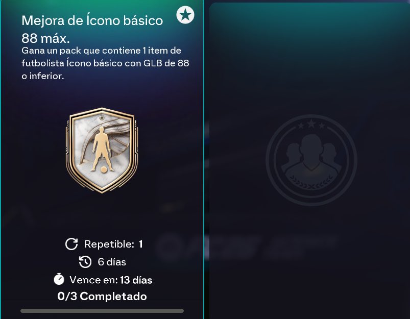 🚨SOLUCIÓN ICONO BÁSICO 88 MÁXIMO - FC26✅

⏩Plantilla 85: 2 x 86 + 3 x 85 + 6 x 84 ➡️ 1 IF
⏩Plantilla 86: 2 x 88 + 3 x 86 + 6 x 84
⏩Plantilla 87: 5 x 88 + 3 x 85 + 3 x 84

🔹Si lo hacen que les salió en el Icono? 👇🏻🤔