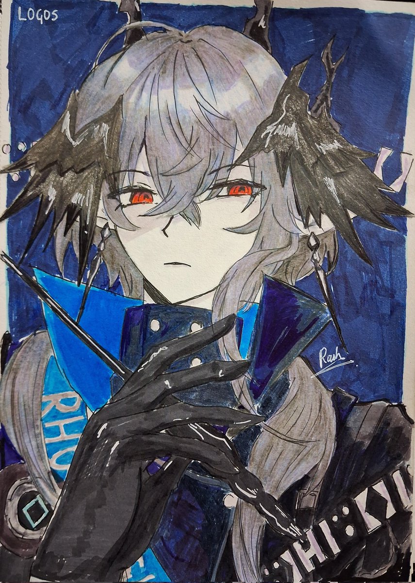 rashmikayato's tweet image. Guess who finished the logos drawing after one whole ass year 🫠

#Arknights #logos