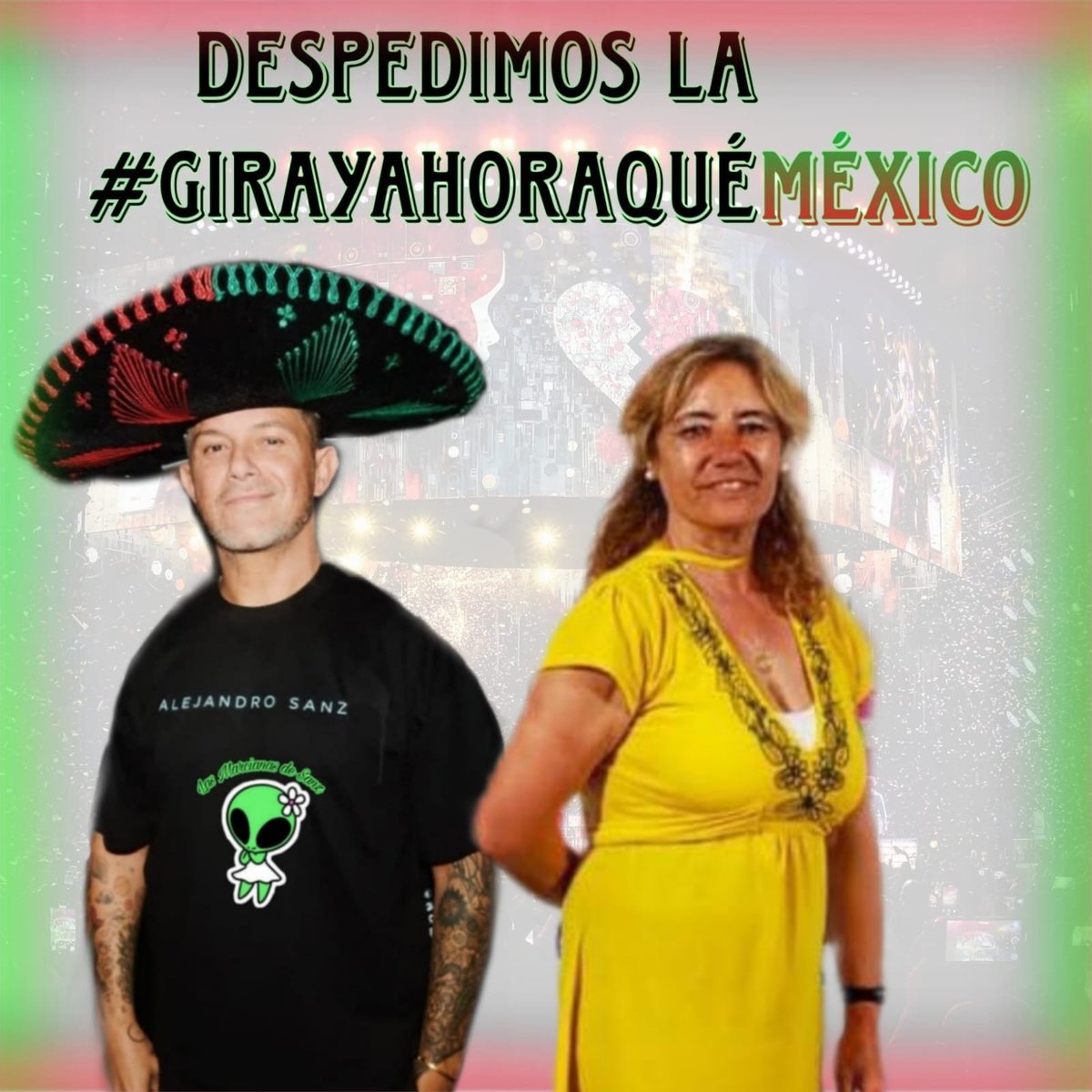 MarcianasDeSanz's tweet photo. ¡Hasta luego, México!🤗
#LasMarcianasDeSanz queremos despedir la gira de #AlejandroSanz junto a nuestros compañer@s 🇲🇽🙌🏻
Agradecer a todos por ser apoyo y energía en cada concierto y haber sido la voz de todos en esta experiencia inolvidable!🥹 
#LoNuestroEsDeOtroPlaneta 👽 https://t.co/fwCRyLd9kg