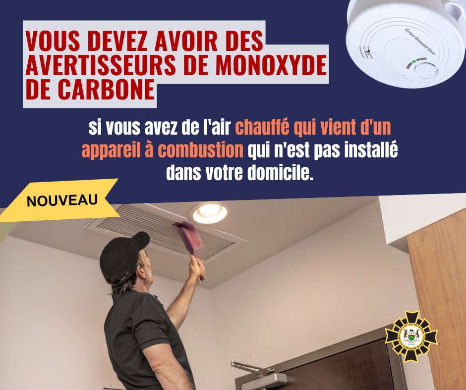 🏡 Nouvelles règles pour les avertisseurs de #MonoxydeDeCarbone dès le 1 janvier 2026.

Si votre domicile a un(e):
🔥 appareil à combustion 
🪵 cheminée 
🚗 garage attaché
💨 système de chauffage à air qui vient d'un appareil situé à l'extérieur

👉Ontario.ca/SecuriteCO