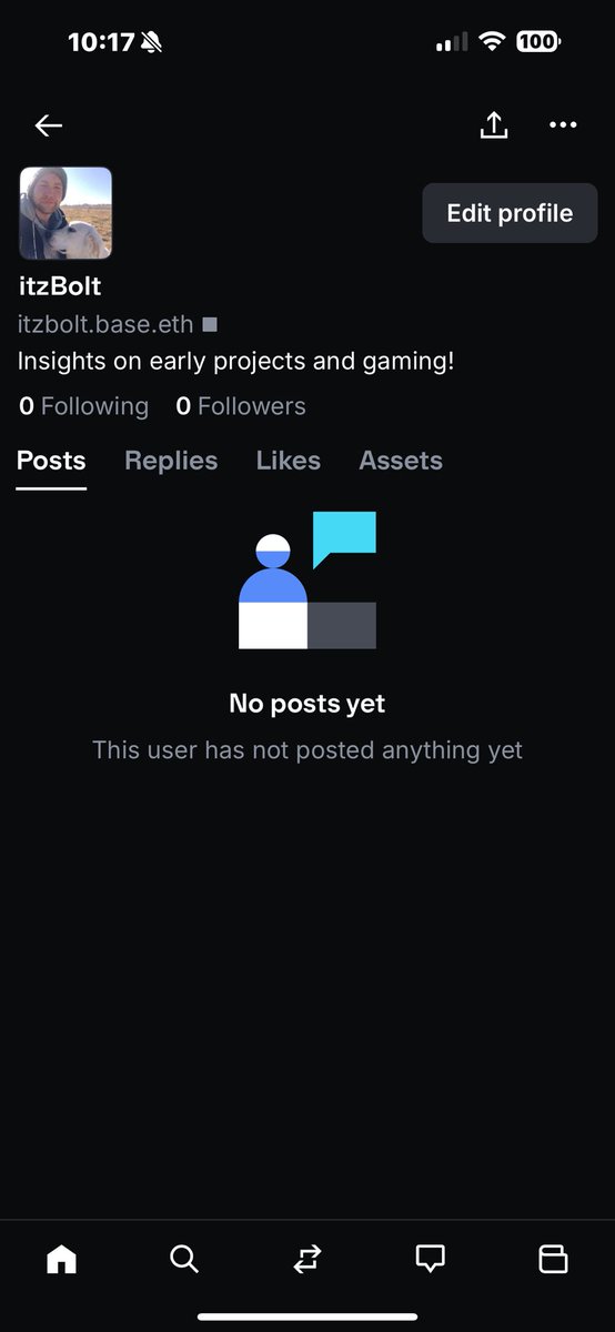 itzBolt's tweet image. Trying to upload my profile picture on @base 

Keeps giving me this random white dude with a dog LOL