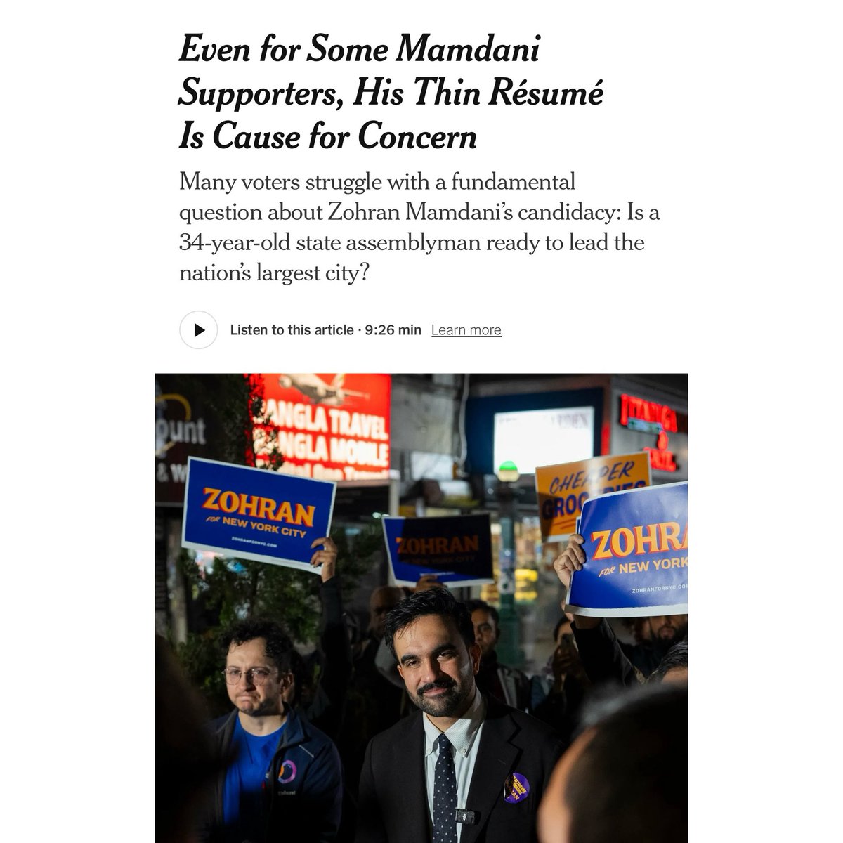 After 9/11, New York elected Michael Bloomberg: a competent, non-ideological, self-made billionaire.

Bloomberg—despite, or perhaps because of, his lack of previous government experience—went on to be a highly effective mayor. He balanced the city’s budget, even in the aftermath