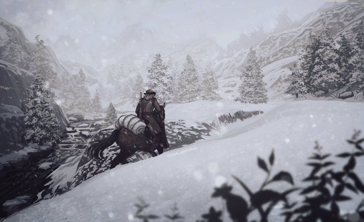 cloud_sketches's tweet image. Where the wind whispers.. 🏔️❄️ #oc