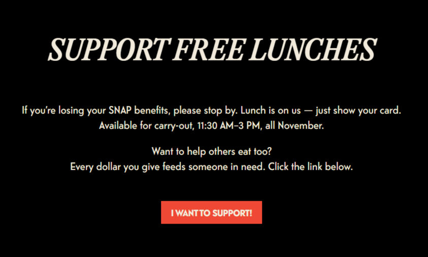 <a href="/WGNNews/">WGN TV News</a> Not to detract from Manny's goodwill, but a shout out to The Wooden Paddle, locations in LaGrange and Lemont offering free lunches to SNAP recipients!! 
woodenpaddle.com