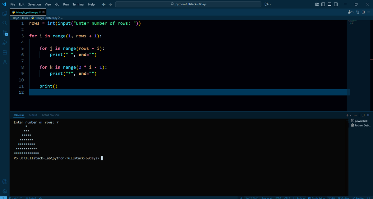 tejaskalmegh01's tweet image. Day 2 of my #FullStackPython journey
Covered conditionals (if-elif-else) and loops (for, while) Building stronger logic every day

GitHub: github.com/Tejaskalmegh1/…

#Python #Coding #FullStackDeveloper