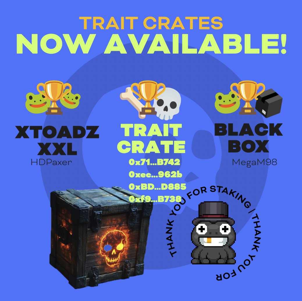 xToadz's tweet image. Congrats to this week&apos;s Raffle Winners! 🎉🐸

Want to win? Just stake with ANY Toadz Validator 🏆

Next raffle: 11/9/25 

Happy Sunday ❤️