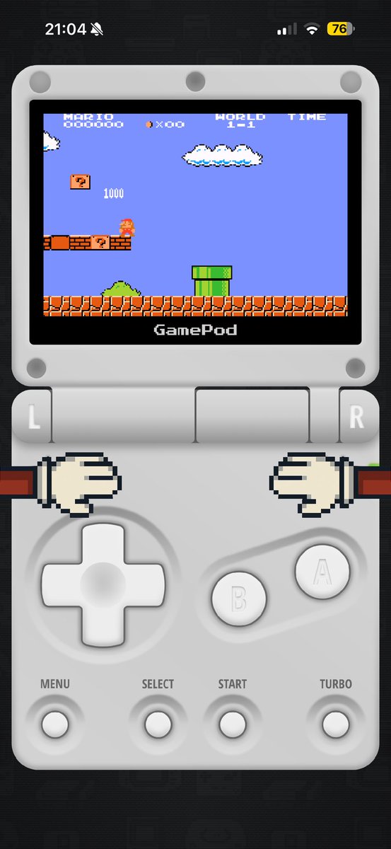 ayteksokmen's tweet photo. Accidentally turned my iPhone into a Game Boy 👾
Meet GamePod, our own retro game emulator app 🎮 https://t.co/Ohayboc9ka