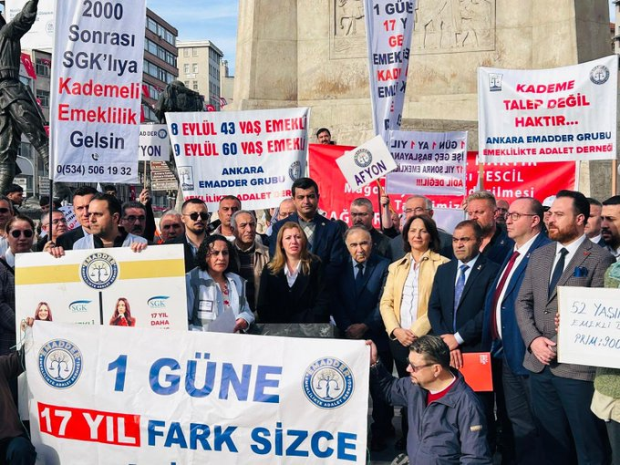 CHP Ankara Milletvekili Deniz Demir, kademeli emeklilik ve emeklilikte adalet talebine destek verdi.

Demir, sosyal medya hesabından yaptığı paylaşımda,

“Bugün #KademeliEmeklilik ve #EmeklilikteAdalet talebiyle bir aradayız. Emeğin, alın terinin ve hakkın yanında olmaya devam