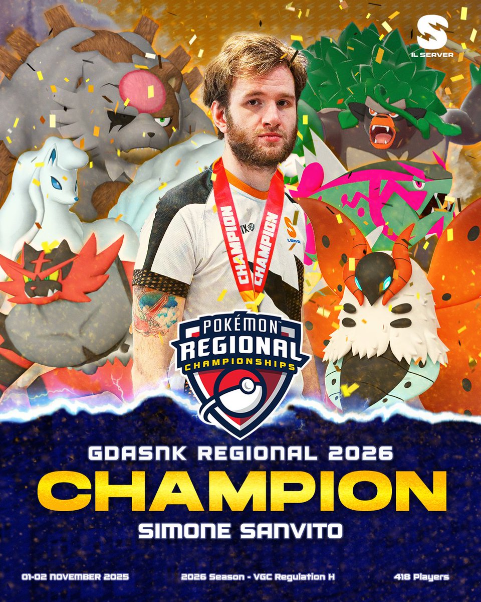 IlServerVGC's tweet photo. ⚡️Congrats to @SanvyVGC on winning Gdansk Regional and securing his Worlds invite  (1/2)⚡️

🖌️ @GP_VisualDesign https://t.co/R9OZwNA357
