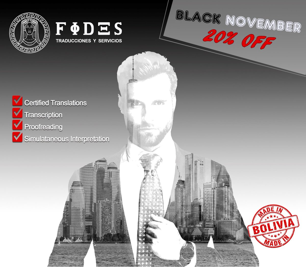fides_y's tweet photo. 📷 ¡Llega el Black Friday a Fides Traducciones! 📷

Aprovecha nuestra promoción especial de Black Friday y obtén descuentos exclusivos en todos nuestros servicios de traducción, revisión y localización.

📷 Válido del [03/11/25] al [30/11/25]

📷 info@fidestraducciones.com https://t.co/N9iLso2RUE