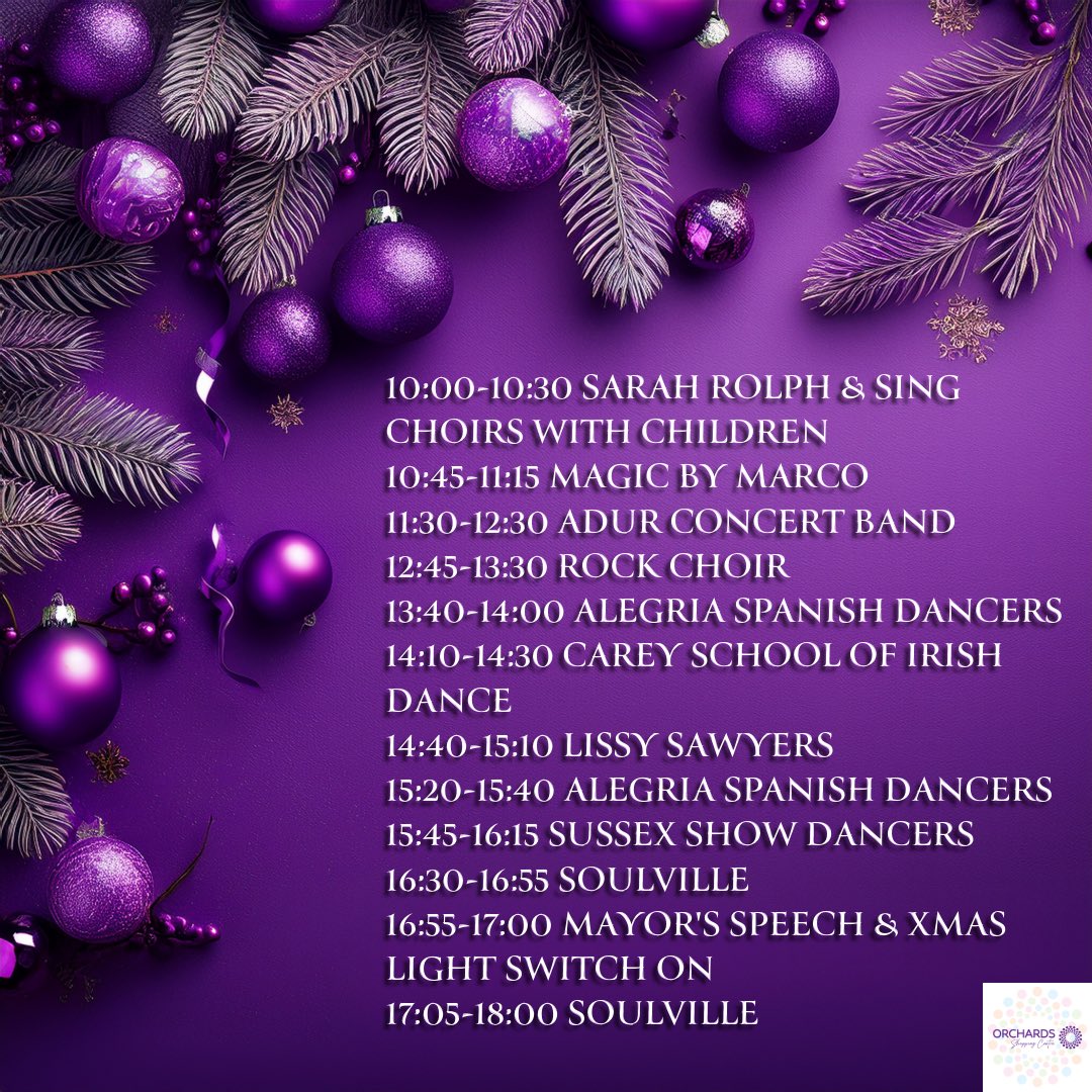 Due to some changes, here's the updated schedule for the #Christmas Festival 🎅