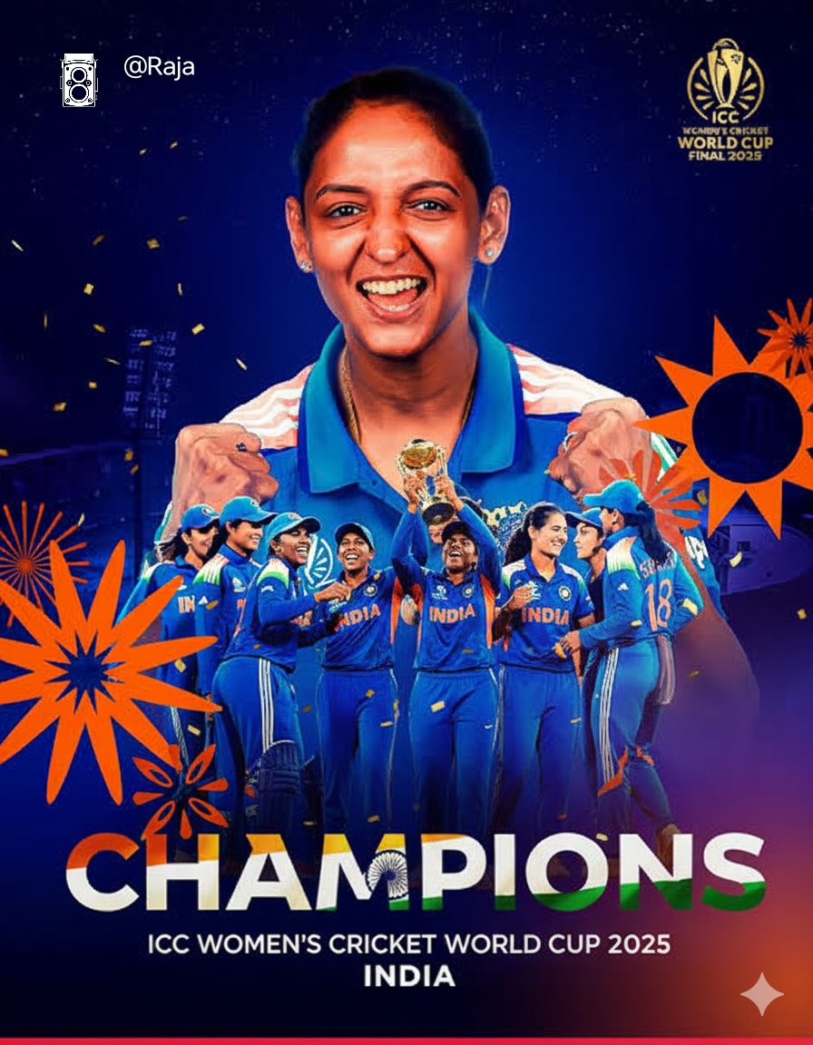 झुकी नहीं नज़र, डटी रहीं मैदान में,
हर गेंद पर था भरोसा अपने इमान में।
ये जीत नहीं बस भारत की शान हैं,
ये नारी शक्ति की नई उड़ान है! ✨🏏#INDWvsSAW
#WomensWorldCup2025