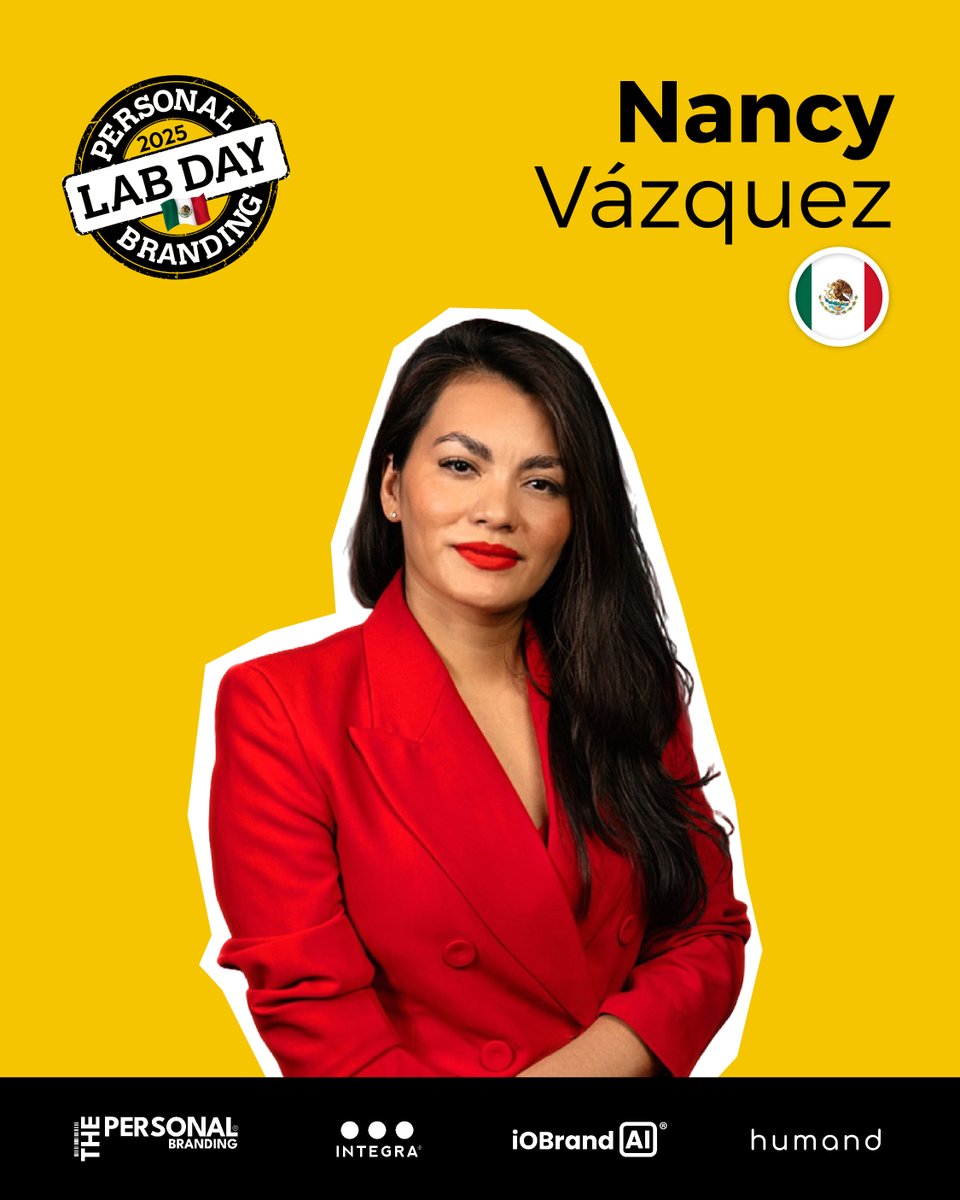 Nancy Vázquez <a href="/NanVazy/">Nancy Vázquez Personal Branding</a> 
CEO de <a href="/iOBrand_Ai/">iO Brand Ai</a>  e <a href="/IntegraPB/">Personal Branding</a>  pionera en integrar la IA al personal branding estratégico.

🎤 En #PBLabDay2025 hablará sobre estrategia y confianza en la era AI-First.

📍 21-22 nov | CDMX
🎟️ ¡Inscríbete!
personalbrandinglabday.com